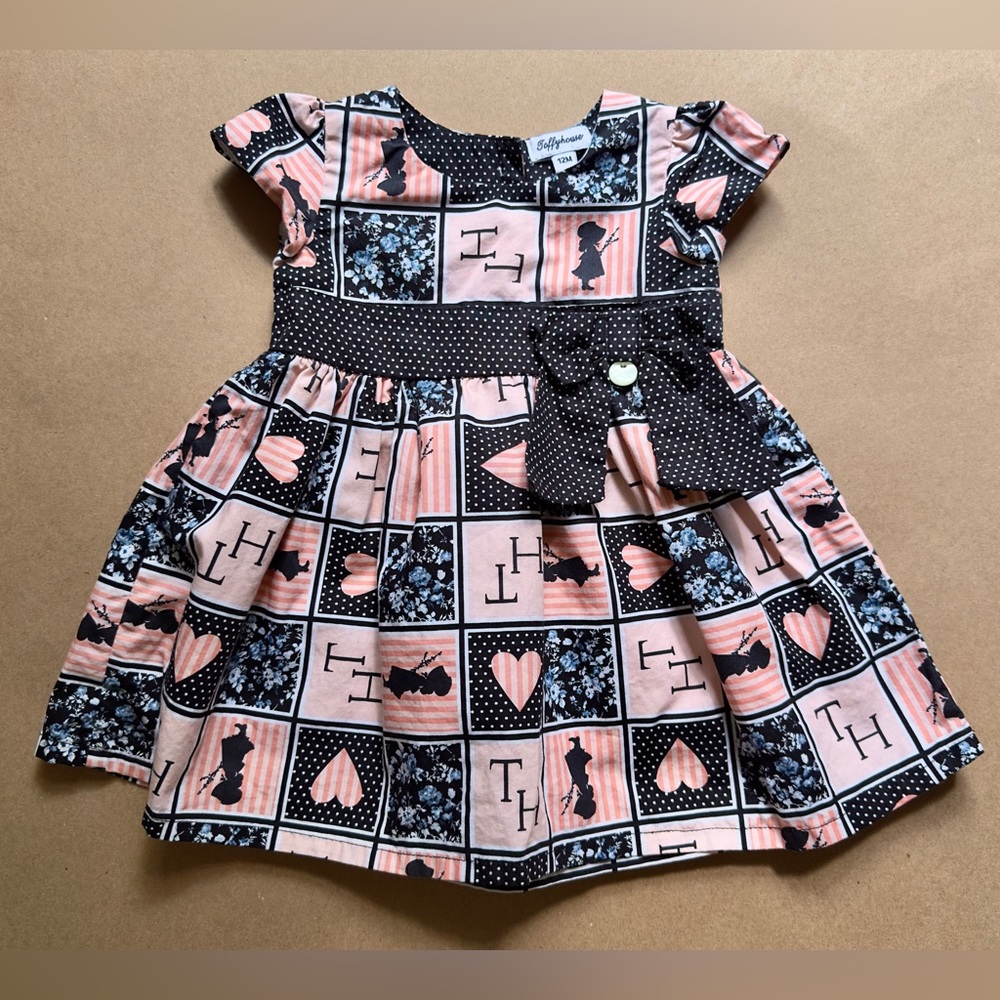Toffyhouse Holly Hobbie Toddler Girls Patchwork Inspired Dress Size 12 Months